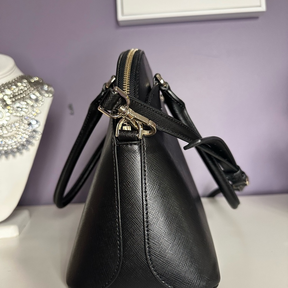 Classy Black Safiano Leather Kate Spade New York Shoulder/Crossbody Bag - Picture 4 of 5